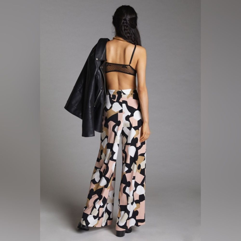 EUC Corey Lynn Calter Abstract Wide Leg Pants in Assorted Combo Print